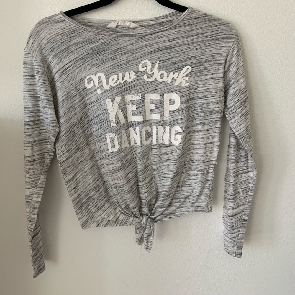 Long sleeve tie top